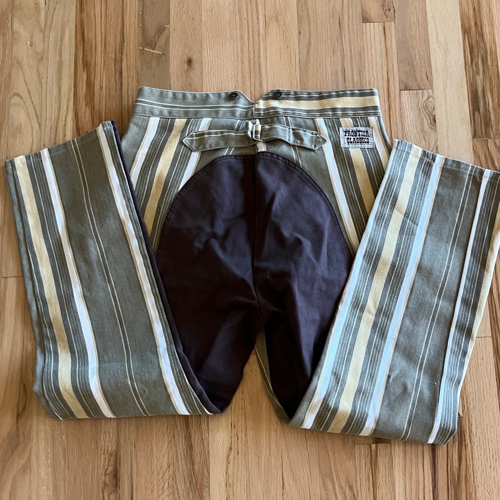 34 Frontier Classics Cinch Western Riding Pants Reenactment Cowboy Striped